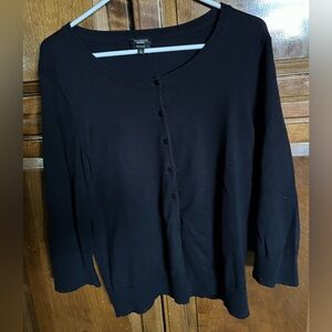 A Talbots midnight navy large charming cardigan.